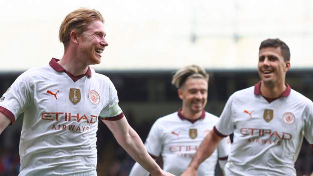 Crystal Palace 2-4 Man City: Kevin de Bruyne shines as defending champions maintain title challenge