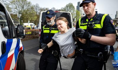 Greta Thunberg arrested by Dutch police twice on same day during Hague protests