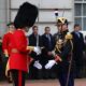 French soldiers take part in Changing the Guard at Buckingham Palace for first time