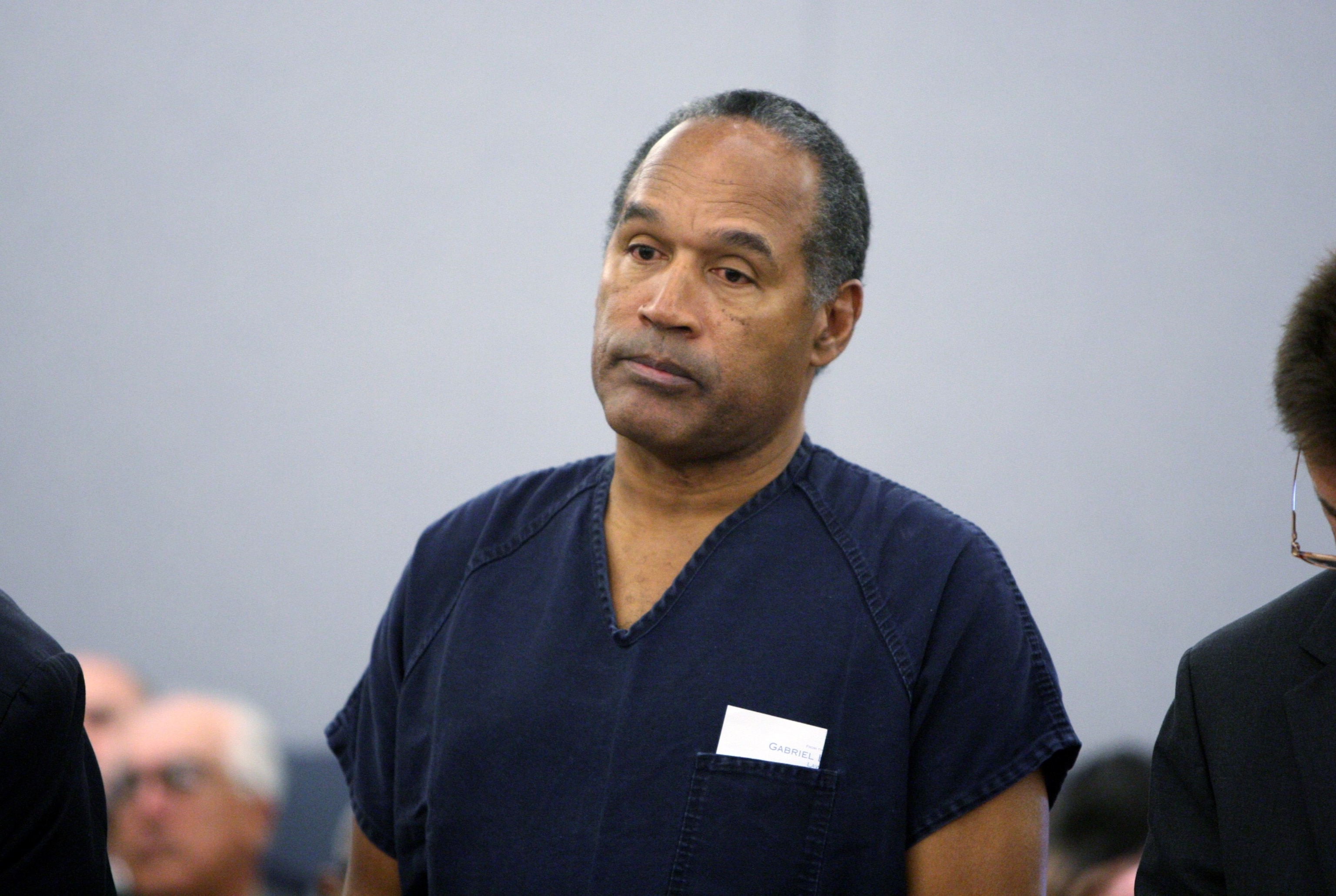 PHOTO: O.J. Simpson stands during sentencing at the Clark County Regional Justice Center, Dec. 5, 2008, in Las Vegas, Nevada.