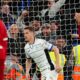 Atalanta's Mario Pasalic celebrates scoring their third goal against Liverpool