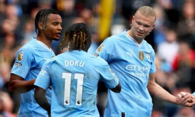 Manchester City 5-1 Luton Town: Erling Haaland scores as City go top of Premier League