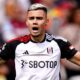 Andreas Pereira celebrates after opening the scoring for Fulham at West Ham