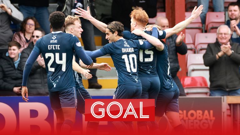 Ross County's Simon Murray (second right) celebrates