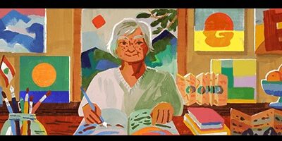 Etel Adnan is Honored with Google Doodle