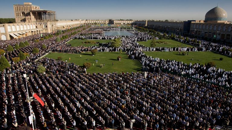 Naqhsh-e Jahan Square in Isfahan, Iran, during the festival of Eid-al-Fitr. File pic: Reuters