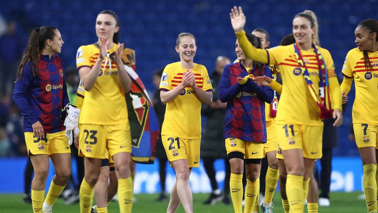 Keira Walsh celebrates at full-time