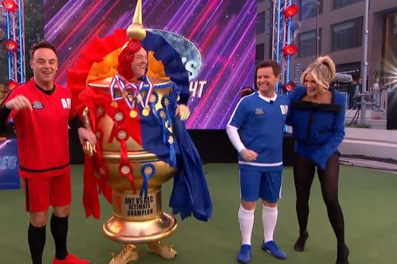 Declan Donnelly came face to face with his rumoured  ex Ashley Roberts during the final episode of Saturday Night Takeaway