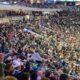 Fans cheer on Milwaukee Bucks during playoff game