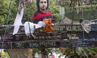 Fans visit Seattle park to remember Kurt Cobain on 30th anniversary of his death