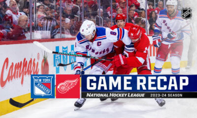 Goodrow scores twice, Rangers edge Red Wings to maintain Metro lead