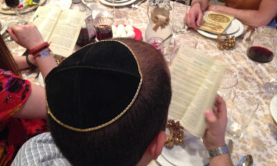 A family takes part in a Passover Seder meal. (Getty Images)