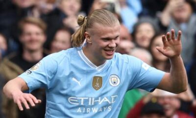 Man City 5-1 Wolves: Erling Haaland scores four as City move a point behind Arsenal