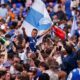 Ipswich Town players celebrate promotion to the Premier League. Pic: Reuters