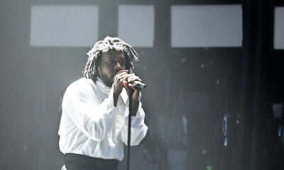 Kendrick Lamar performs on the Pyramid stage at Worthy Farm in Somerset during the Glastonbury Festival in 2022. Pic: Reuters