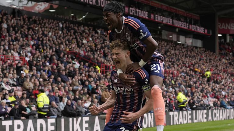 Yates is mobbed by Anthony Elanga at Bramall Lane