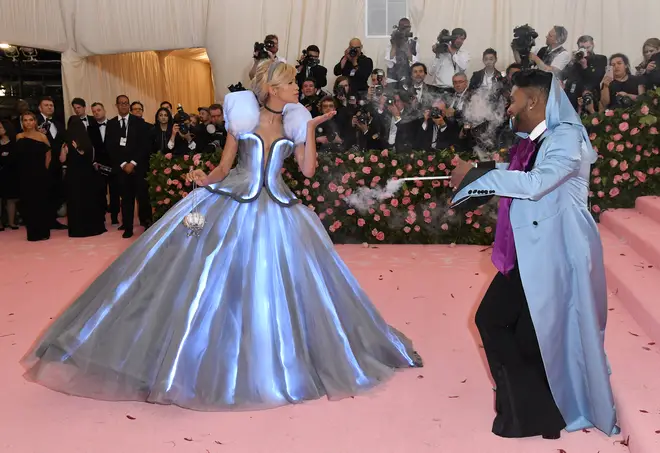 Zendaya and her stylist Law Roach at the 2019 Met Gala celebrating 'Camp: Notes on Fashion'