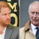 Prince Harry and King Charles. Pics: Chris Jackson/Getty/Andrew Matthews/PA