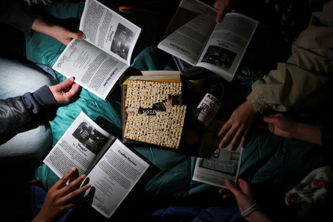 A bunch of Jewish and non-Jewish college students collect on the Columbia encampment <a href=