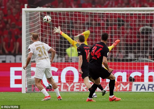 Granit Xhaka scored the only goal of the game with this sizzling strike to beat Kaiserslautern