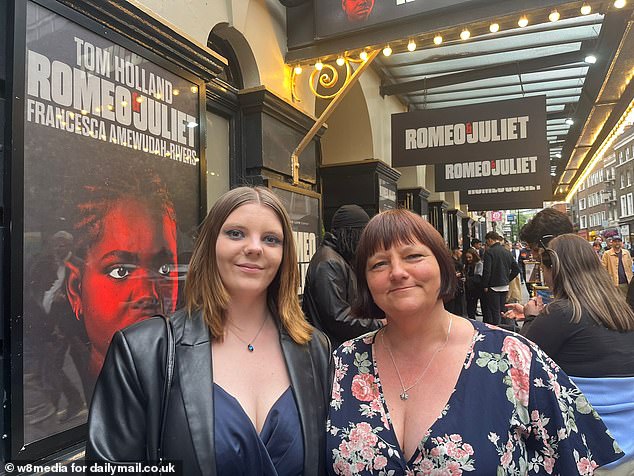 Natalie, 19, and Anita, 49, bought pre-sale tickets to watch Tom Holland in Romeo and Juliet