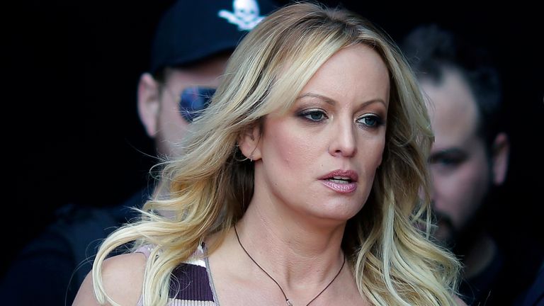 FILE - Stormy Daniels arrives at an event in Berlin, on Oct. 11, 2018. Witness testimony in Donald Trump's hush money trial is set to move forward again and all eyes are on who will be called next. An attorney for Stormy Daniels says the porn actor is expected to appear as a witness on Tuesday.  File pic: AP