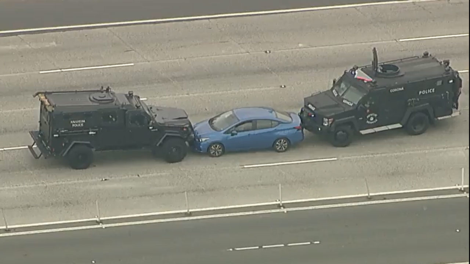 91 Freeway closure: Suspect dies after standoff in Anaheim