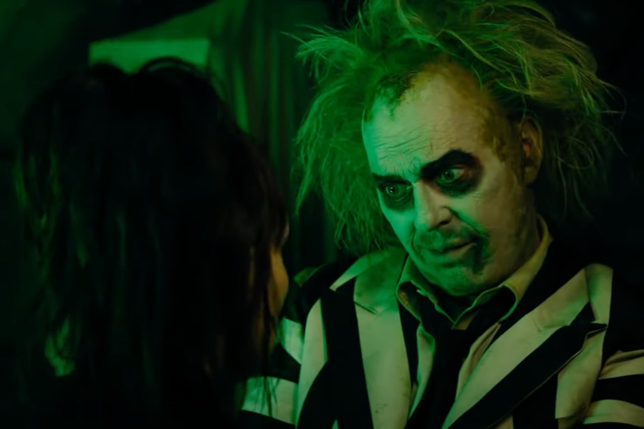 Michael Keaton as Beetlejuice in the new trailer for Tim Burton’s ‘Beetlejuice Beetlejuice’