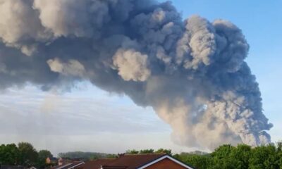 Cannock fire today live: Smoke engulfs homes and people evacuated as blaze tears through parcel warehouse