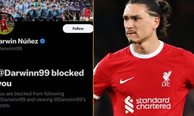 Darwin Nunez blocks Liverpool fan pages after deleting all trace of the club from his Instagram