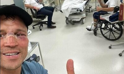 Jai Opetaia and Mairis Briedis shared a hospital selfie after their brutal fight