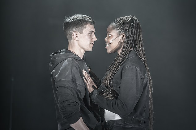 Tom Holland, 27, stars as Romeo in the Jamie Lloyd production alongside Francesca Amewudah-Rivers as Juliet