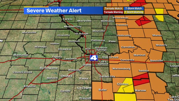 Tornado Watch east of Kansas City metro