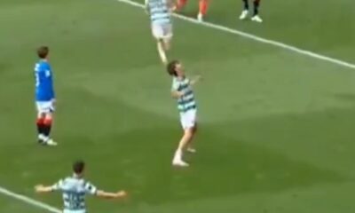 Watch Matt O'Riley raw solo Celtic vs Rangers celebration