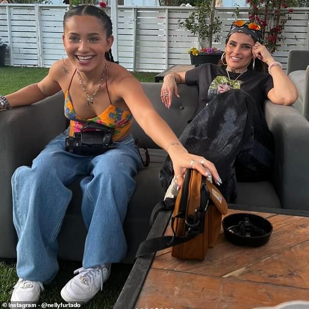 Nelly told This Morning's Alison Hammond and Dermot O'Leary : '[Nevis] curated my Tiny Desk performance online (Nelly and Nevis pictured in April)