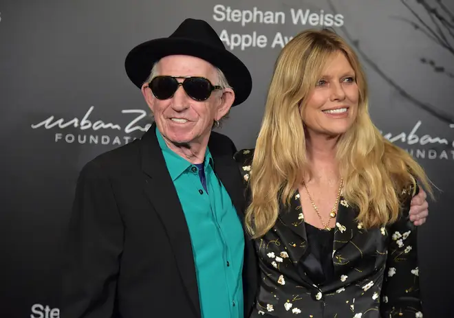 Keith Richards and wife Patti Hansen in 2018