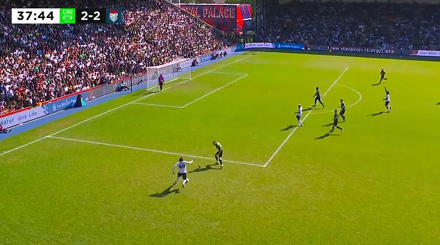 The unnamed footballer scored a superb solo goal in the thrilling game at Selhurst Park