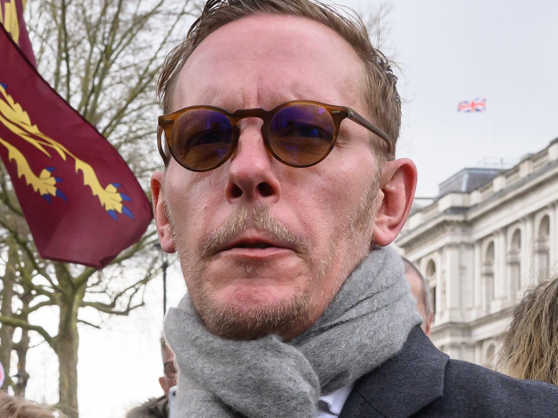 Collision occurred hours after Laurence Fox attended far-right rally