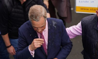 Woman, 25, charged with assault after milkshake thrown at Nigel Farage | Politics News