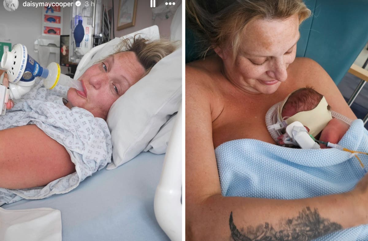 Daisy May Cooper welcomes baby boy a week early after ‘scary’ labour