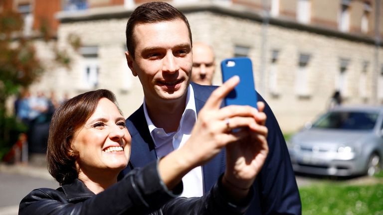 Outside a polling station on 9 June. Pic: Reuters