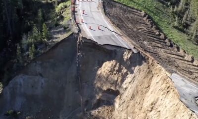 Teton Pass, section of highway in Wyoming, collapses in mudslide