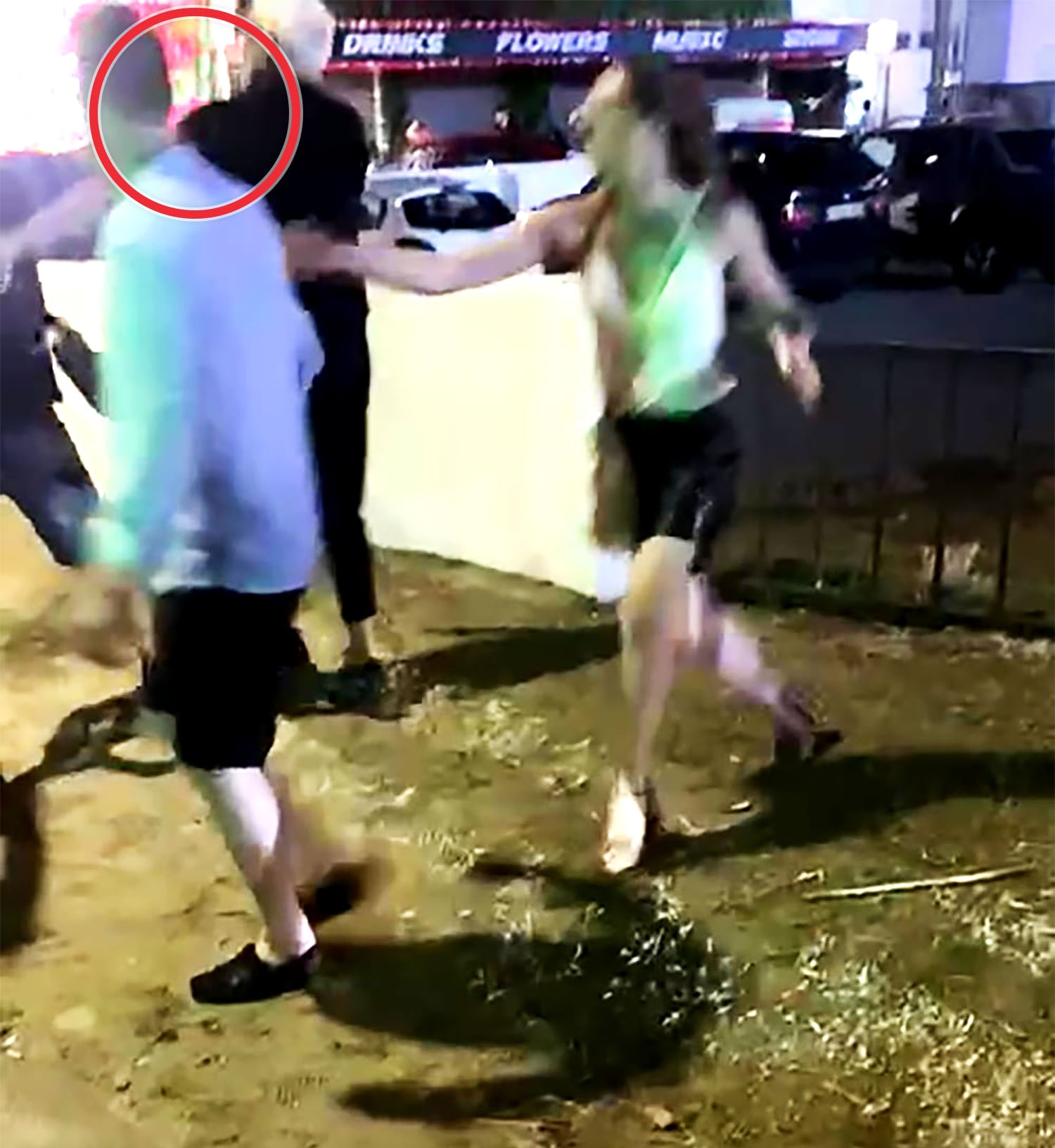 The moment a thug brutally hit Wayne knocking him unconscious in Ibiza