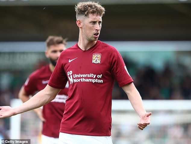 Non-league footballer Joe (pictured here playing for Northampton Town in 2019) claims he found out the pair were refusing to get out of the pad while he was on holiday