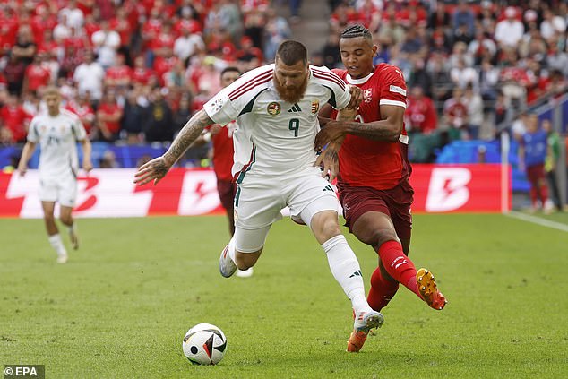 Adam featured as a substitute during Hungary's 3-1 loss to Switzerland in their opening game