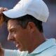 Rory McIlroy, of Northern Ireland, reacts after missing a putt on the 18th hole during the final round of the U.S. Open golf tournament Sunday, June 16, 2024, in Pinehurst, N.C. (AP Photo/Matt York)