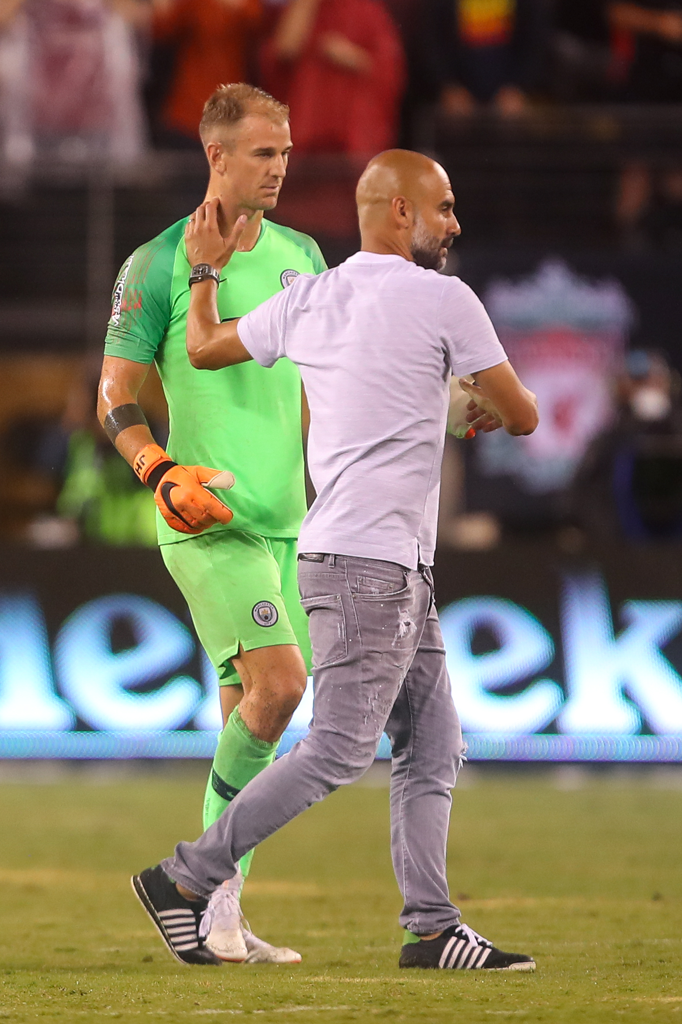 Hart had the tattoos during his time at Man City