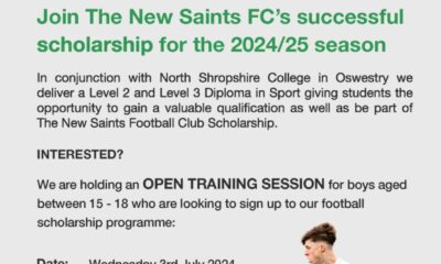 Want to join our football scholarship programme? Open training session coming soon – TNSFC