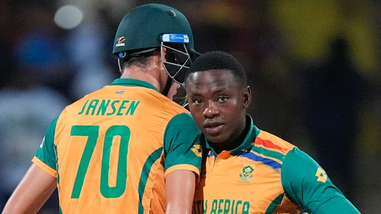 South Africa's Marco Jansen and Kagiso Rabada (Associated Press)