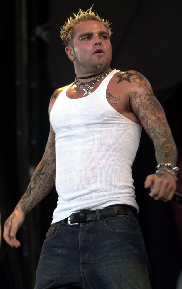 392558 10: Singer Shifty Shellshock of the band Crazy Town...